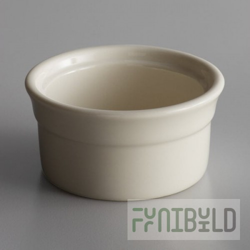 Libbey 950027742 Casablanca 5 oz. Cream White Medium Porcelain Ramekin - 36/Case