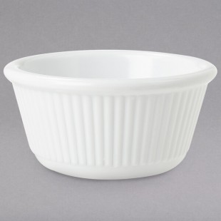 GET RM-389-W 3 oz. White Fluted Melamine Ramekin - 48/Case