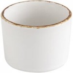 Fortessa Basics by Zwiesel Fortessa Salt TechnoCeram 2.5 oz. Bright White China Ramekin / Butternap Bowl with Earth Hue Rim - 48/Case Fortessa Basics by Zwiesel Fortessa Salt TechnoCeram 2.5 oz. Bright White China Ramekin / Butternap Bowl with Earth Hue Rim - 48/Case