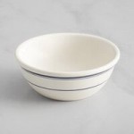 Acopa 2 oz. Ivory (American White) Stoneware Ramekin with Blue Band - 48/Case