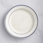 Acopa 2 oz. Ivory (American White) Stoneware Ramekin with Blue Band - 48/Case