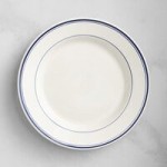 Acopa 2 oz. Ivory (American White) Stoneware Ramekin with Blue Band - 48/Case