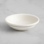 Acopa 2 oz. Ivory (American White) Stoneware Ramekin with Blue Band - 48/Case