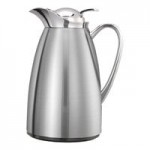 Service Ideas Classy 33.8 oz. Brushed Copper Stainless Steel Glass Insulated Coffee Carafe / Server with Push-Button Lid CJZ1CP Service Ideas Classy 33.8 oz. Brushed Copper Stainless Steel Glass Insulated Coffee Carafe / Server with Push-Button Lid CJZ1CP