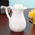 Vollrath 52124 SwirlServe Tilt & Pour 10 oz. White Beverage Server