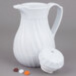 Vollrath 52124 SwirlServe Tilt & Pour 10 oz. White Beverage Server