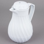 Vollrath 52124 SwirlServe Tilt & Pour 10 oz. White Beverage Server
