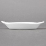 Hall China from Steelite International HL5280ABWA Bright White 12 oz. Oval Rarebit / Au Gratin Dish - 24/Case