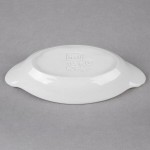 Hall China from Steelite International HL5280ABWA Bright White 12 oz. Oval Rarebit / Au Gratin Dish - 24/Case