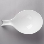 Villeroy & Boch 10-3420-3230 Flow 60 oz. White Premium Porcelain Deep Handled Bowl - 6/Case