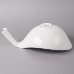 Villeroy & Boch 10-3420-3230 Flow 60 oz. White Premium Porcelain Deep Handled Bowl - 6/Case