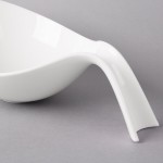 Villeroy & Boch 10-3420-3230 Flow 60 oz. White Premium Porcelain Deep Handled Bowl - 6/Case