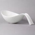 Villeroy & Boch 10-3420-3230 Flow 60 oz. White Premium Porcelain Deep Handled Bowl - 6/Case