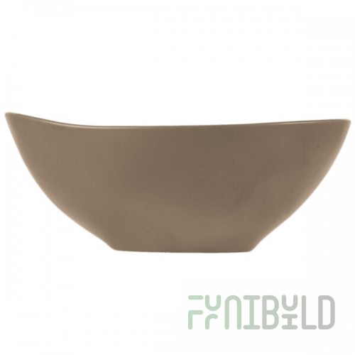 Libbey DRI-6-S Driftstone 38 oz. Sand Satin Matte Organic Porcelain Bowl - 12/Case