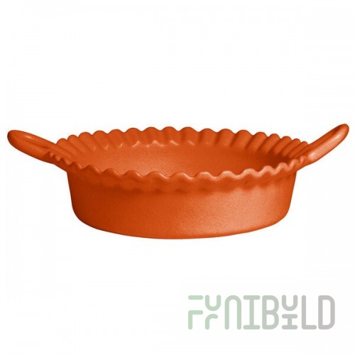 G.E.T. Enterprises CZ002-MOD-TG Bugambilia 1.6 Qt. Smooth MOD Finish Tangerine Resin-Coated Aluminum Deep Mexican Cazuela