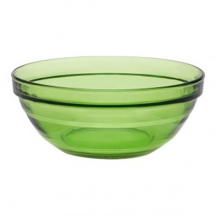 Duralex Gigogne 32 oz. Green Glass Bowl - 24/Case