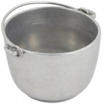 Bon Chef 3008 3 Qt. Pewter-Glo Cast Aluminum Kettle with Bail Handle