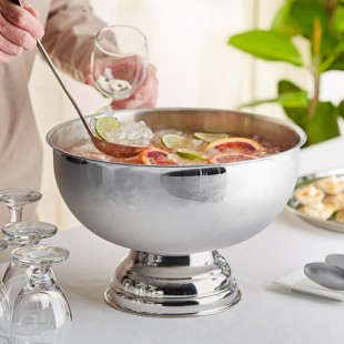 Choice 12 Qt. Stainless Steel Punch Bowl with Mirror Finish Choice 12 Qt. Stainless Steel Punch Bowl with Mirror Finish