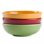 Tuxton DYB-480G 1.5 Qt. Assorted Colors China Menudo / Pasta / Salad Bowl - 12/Case