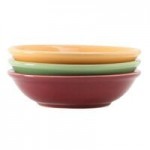 Tuxton DYB-480G 1.5 Qt. Assorted Colors China Menudo / Pasta / Salad Bowl - 12/Case