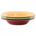 Tuxton DYB-480G 1.5 Qt. Assorted Colors China Menudo / Pasta / Salad Bowl - 12/Case