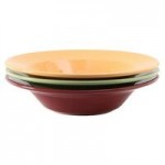 Tuxton DYB-480G 1.5 Qt. Assorted Colors China Menudo / Pasta / Salad Bowl - 12/Case
