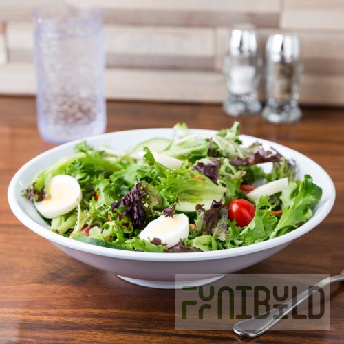 GET ML-72-W Milano 2 Qt. White Round Melamine Bowl - 12/Case
