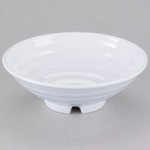 GET ML-72-W Milano 2 Qt. White Round Melamine Bowl - 12/Case