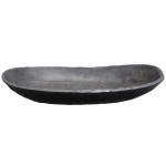 Elite Global Solutions M1693OV-CO Basalt 2.8 Qt. Oval Coal Melamine Serving Bowl