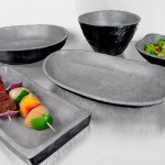 Elite Global Solutions M1693OV-CO Basalt 2.8 Qt. Oval Coal Melamine Serving Bowl