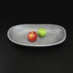 Elite Global Solutions M1693OV-CO Basalt 2.8 Qt. Oval Coal Melamine Serving Bowl
