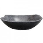 Elite Global Solutions M1693OV-CO Basalt 2.8 Qt. Oval Coal Melamine Serving Bowl