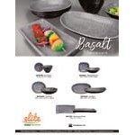 Elite Global Solutions M1693OV-CO Basalt 2.8 Qt. Oval Coal Melamine Serving Bowl