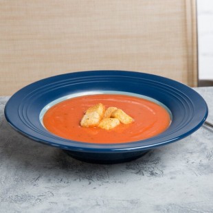 Elite Global Solutions DB82GM Durango 16 oz. Abyss & Lapis Round Two-Tone Melamine Bowl - 6/Case