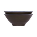 Elite Global Solutions D1007RR-LAP/CH Durango 24 oz. Lapis and Chocolate Round Two-Tone Melamine Bowl - 6/Case