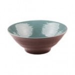 Elite Global Solutions D1007RR-LAP/CH Durango 24 oz. Lapis and Chocolate Round Two-Tone Melamine Bowl - 6/Case