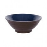 Elite Global Solutions D1007RR-LAP/CH Durango 24 oz. Lapis and Chocolate Round Two-Tone Melamine Bowl - 6/Case