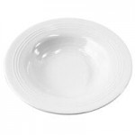 Elite Global Solutions D1007RR-LAP/CH Durango 24 oz. Lapis and Chocolate Round Two-Tone Melamine Bowl - 6/Case