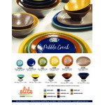 Elite Global Solutions D1007RR-LAP/CH Durango 24 oz. Lapis and Chocolate Round Two-Tone Melamine Bowl - 6/Case