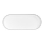 Cal-Mil Hudson 5 Qt. White Oval Raised Rim Melamine Bowl