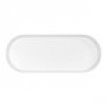 Cal-Mil Hudson 5 Qt. White Oval Raised Rim Melamine Bowl