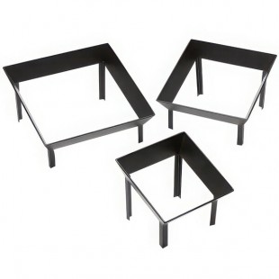 American Metalcraft ARB3 Black Twilight Iron Square Angled Riser Set American Metalcraft ARB3 Black Twilight Iron Square Angled Riser Set