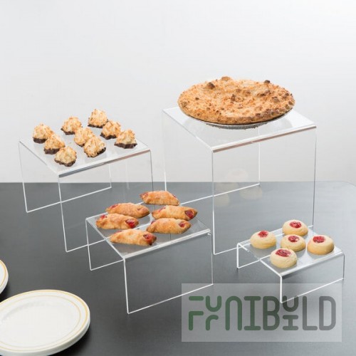 American Metalcraft CRS2 Set of Four Clear Acrylic Riser