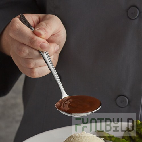 Vollrath 46940 0.5 oz. One-Piece 18/8 Stainless Steel Ladle