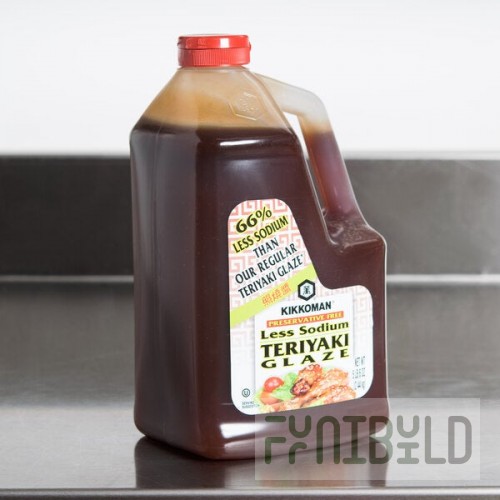 Kikkoman Less Sodium Preservative Free Teriyaki Glaze 5.37 lb. - 6/Case