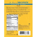 Monin Sugar-Free Peach Flavoring / Fruit Syrup 1 Liter - 4/Case