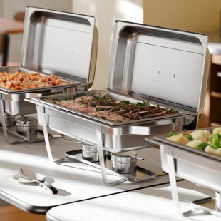 Choice Economy 8 Qt. Full Size Stackable Stainless Steel Chafer Choice Economy 8 Qt. Full Size Stackable Stainless Steel Chafer