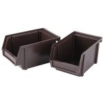Vollrath 4840-01 Traex® Brown Self-Serve Condiment Bin Stand Set with 2-Tier Stand and 8