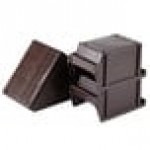 Vollrath 4840-01 Traex® Brown Self-Serve Condiment Bin Stand Set with 2-Tier Stand and 8