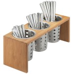 Cal-Mil 1425-3-60 Bamboo 3-Cylinder Horizontal Flatware / Condiment Display Cal-Mil 1425-3-60 Bamboo 3-Cylinder Horizontal Flatware / Condiment Display